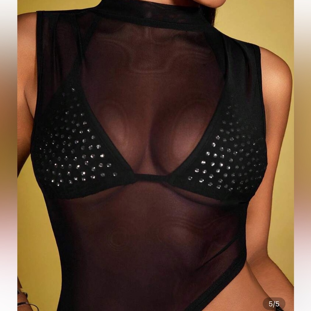 Black sheer top